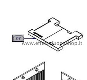 deflettore superiore skamolex S55 Effetto fuoco - Ricambi per stufe a pellet e legna Piazzetta e Superior